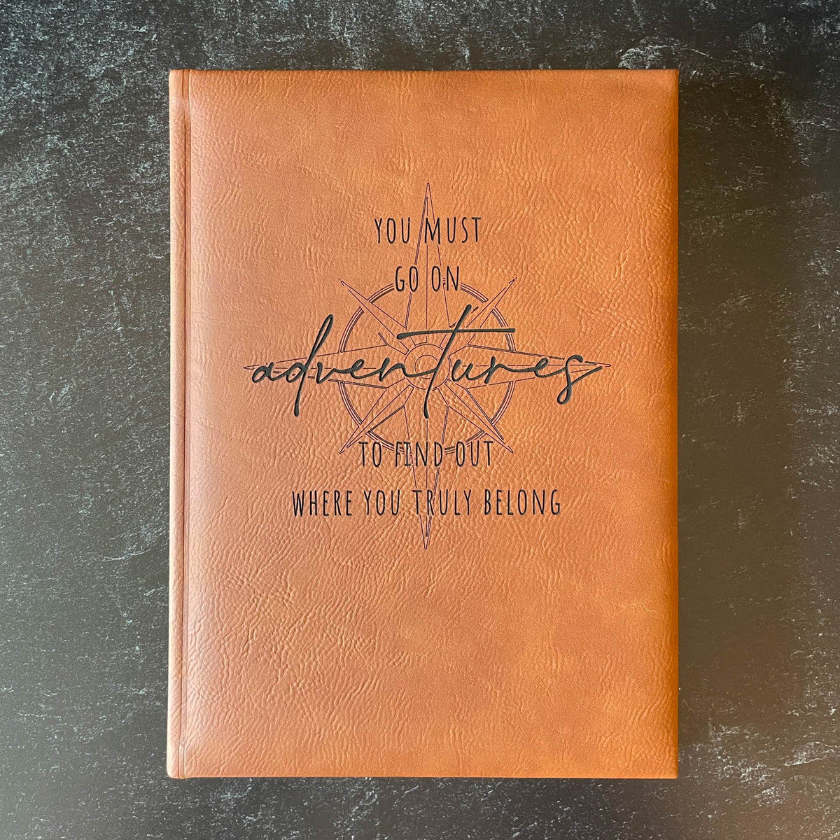 Another Adventure Quote Leather Journal